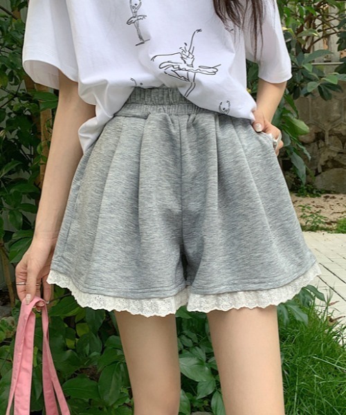 パンツ レーススウェットショートパンツ レディース : ZOZOTOWN