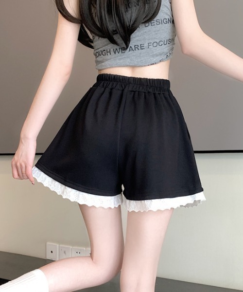 パンツ レーススウェットショートパンツ レディース : ZOZOTOWN
