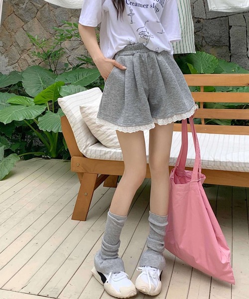 3.1 Phillip Lim レースパンツ　ショートパンツ　スウェットパンツ パンツ レーススウェットショートパンツ レディース : ZOZOTOWN