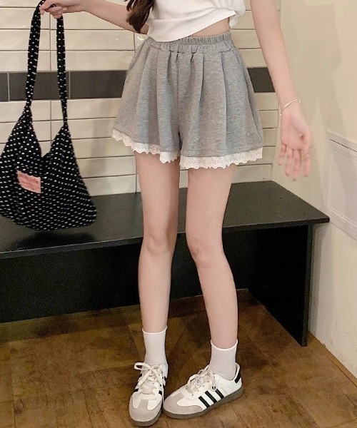 3.1 Phillip Lim レースパンツ　ショートパンツ　スウェットパンツ パンツ レーススウェットショートパンツ レディース : ZOZOTOWN