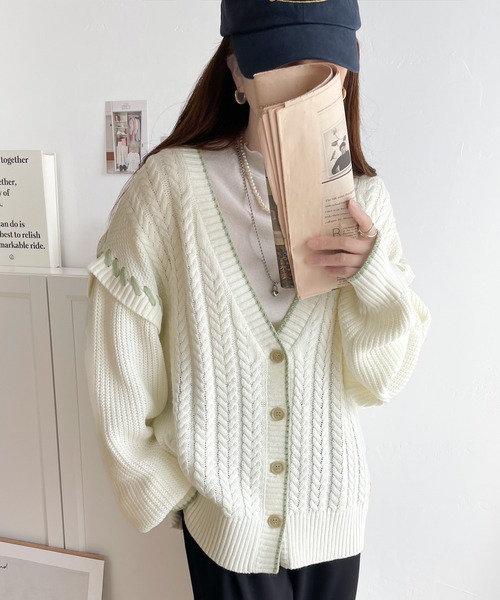 あ*ま様 STONE  アイボリー ニットカーディガン STONE ISLAND - 【ラスト1点】 Knit Cardigan Lambs Wool / ニット