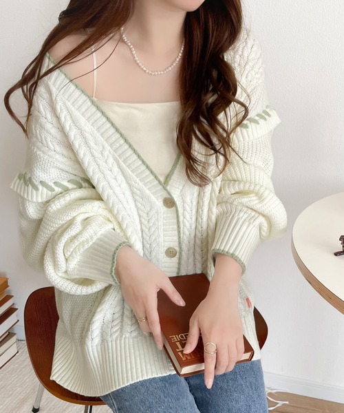 Java ニットカーディガン MEDIUM アイボリー レディース : ZOZOTOWN