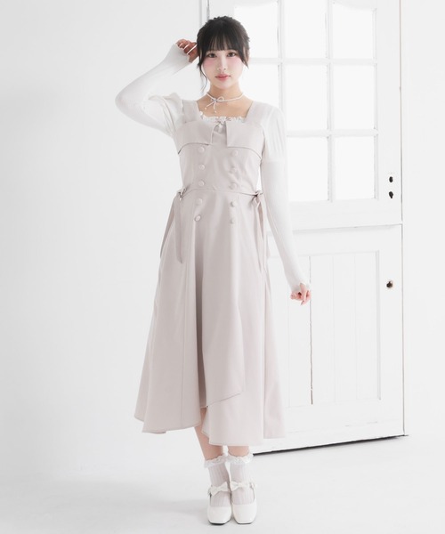 新品未使用　完売somari トレンチ風ジャンバースカート DearMyLoveRose ジャンパースカート トレンチ風ジャンスカ