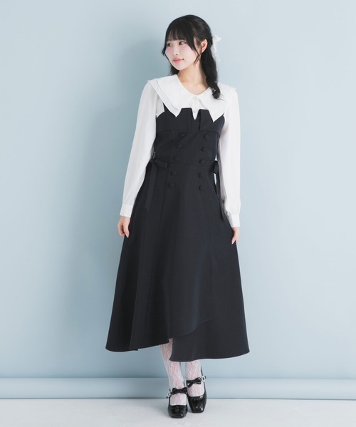 MiECa♡ワンピース＆ジャンスカ DearMyLoveRose ジャンパースカート トレンチ風ジャンスカ