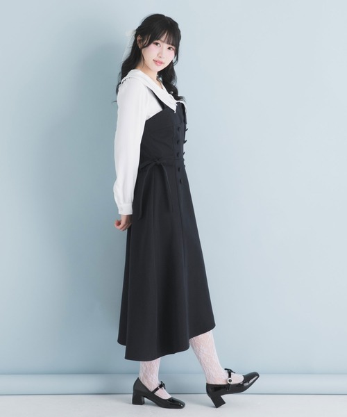 MiECa♡ワンピース＆ジャンスカ DearMyLoveRose ジャンパースカート トレンチ風ジャンスカ