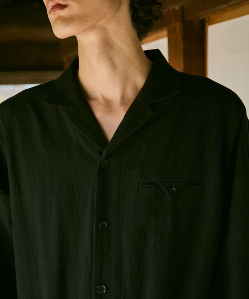 CAMPHOR WOOD 24SS ジャンプスーツ 半袖 オープンカラー