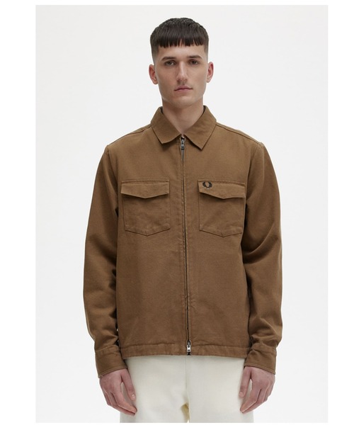 [未使用] Fred Perry ジップアップジャケット FRED PERRY 「FRED PERRY」 ジップアップブルゾン S ネイビー