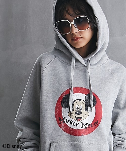 Disney 「Disney」 プルオーバーパーカー L 杢グレー レディース