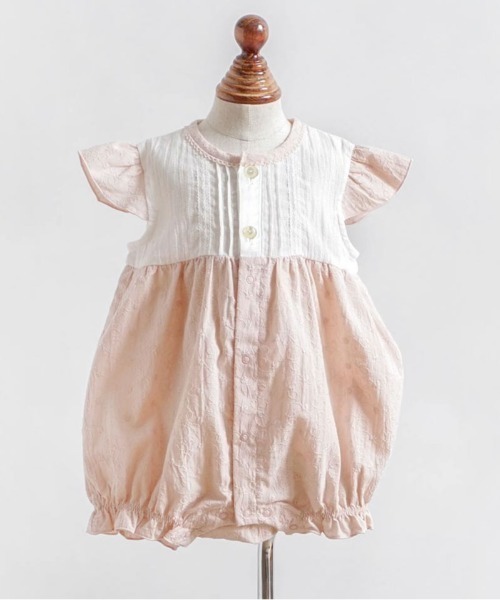 ベビー服 ロンパース 「10mois(ディモワ)」レースロンパース 60cm・70cm・80cmの画像