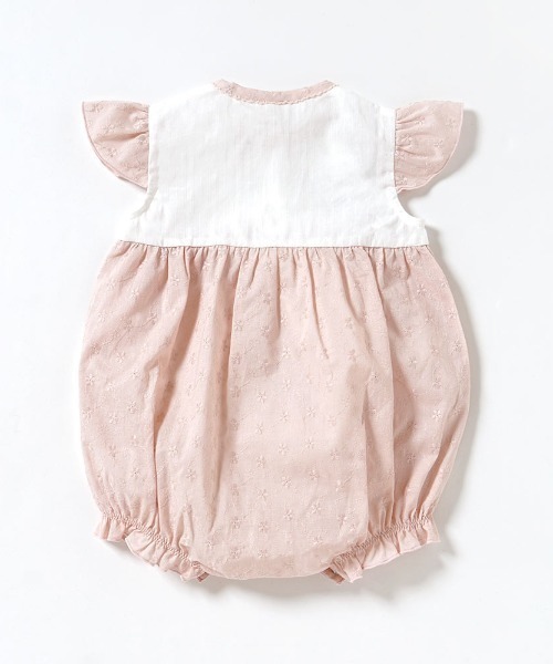 ベビー服 ロンパース 「10mois(ディモワ)」レースロンパース 60cm・70cm・80cmの画像