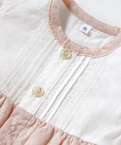 ベビー服 ロンパース 「10mois(ディモワ)」レースロンパース 60cm・70cm・80cmの画像