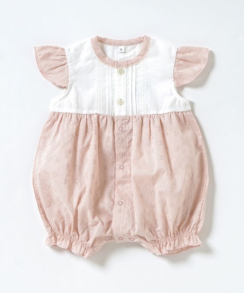 ベビー服 ロンパース 「10mois(ディモワ)」レースロンパース 60cm・70cm・80cmの画像