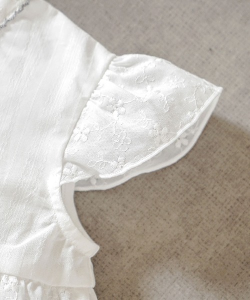ベビー服 ロンパース 「10mois(ディモワ)」レースロンパース 60cm・70cm・80cmの画像