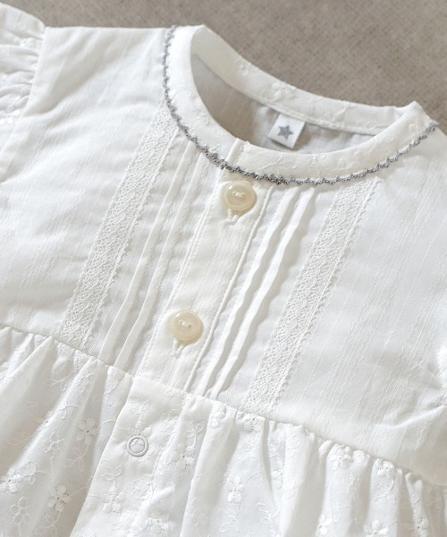 ベビー服 ロンパース 「10mois(ディモワ)」レースロンパース 60cm・70cm・80cmの画像