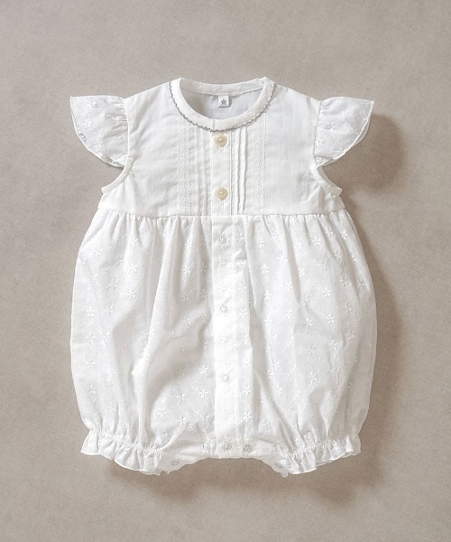ベビー服 ロンパース 「10mois(ディモワ)」レースロンパース 60cm・70cm・80cmの画像
