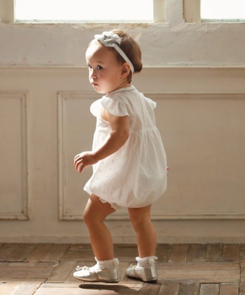 ベビー服 ロンパース 「10mois(ディモワ)」レースロンパース 60cm・70cm・80cmの画像