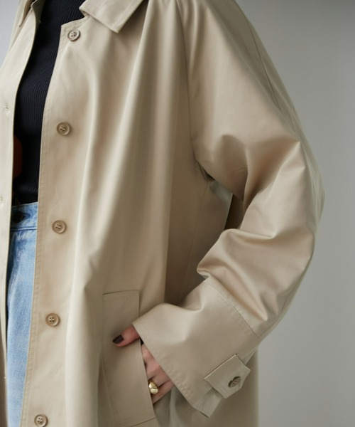 「ECRIRE」 ステンカラーコート M ベージュ レディース_画像3