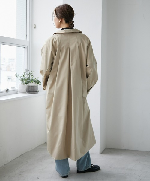 「ECRIRE」 ステンカラーコート M ベージュ レディース_画像4