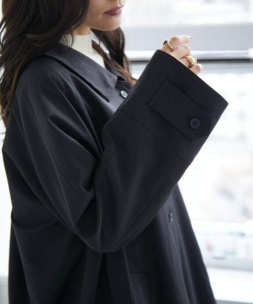 「ECRIRE」 ステンカラーコート M ベージュ レディース_画像6