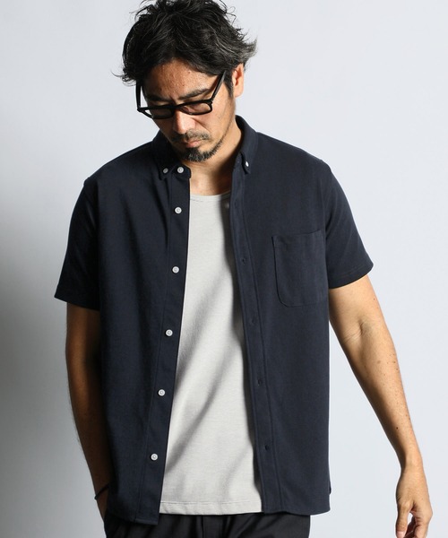 The DUFFER of ST.GEORGE ポロシャツ COOLFIBER PLATING SHIRT