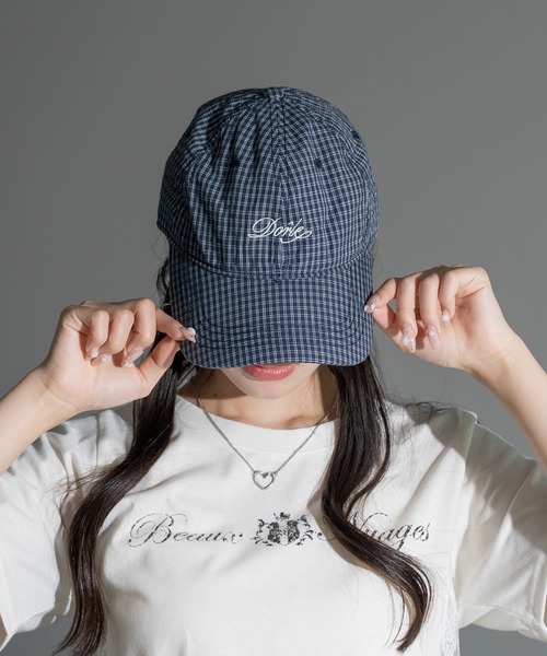 2点2500円♡新作♡新品♡レディース帽子 DEVICE キャップ 帽子 刺繍 ロゴ バイカラー ベースボール Y2K