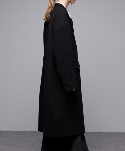 「Loose/ルース」 チェスターコート S ワインレッド メンズ_画像5