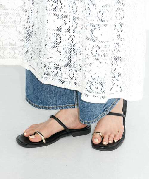 BEAUTY&YOUTH NICOLASLAINASメタリックサムリングサンダル NICOLAS LAINAS（ニコラスライナス） サンダル メタルサムリング