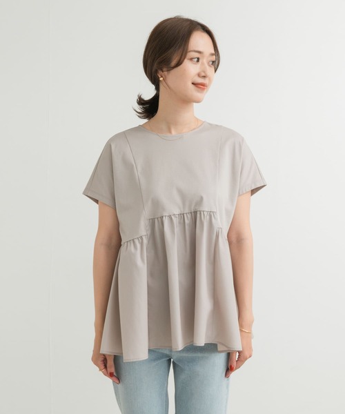 URBAN RESEARCH DOORS tシャツ 布帛切替ドルマンカットソー