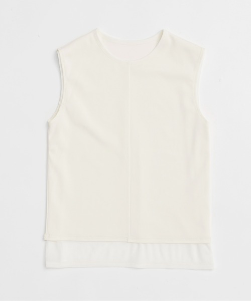 タンクトップ ノースリーブ Reversible See-through Tank Top/リバーシブルシースルータンクトップ「MAISON SPEC MAISON SPECIAL タンクトップ ノースリーブ Reversible See