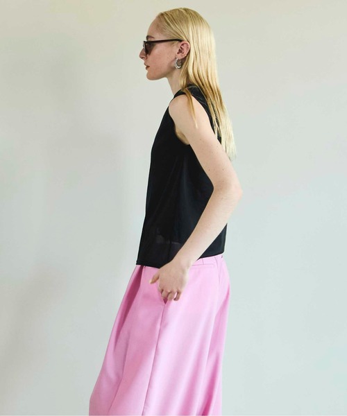 タンクトップ ノースリーブ Reversible See-through Tank Top/リバーシブルシースルータンクトップ「MAISON SPEC MAISON SPECIAL タンクトップ ノースリーブ Reversible See