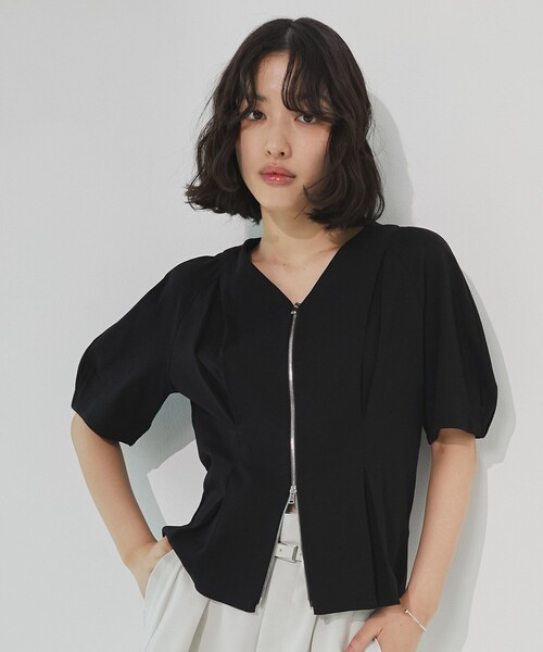 united Tokyo ペプラムトップス UNITED TOKYO（ユナイテッドトウキョウ） tシャツ ジップアップ