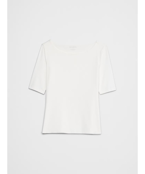 「BANANA REPUBLIC FACTORY STORE」 半袖カットソー X-SMALL ホワイト レディース