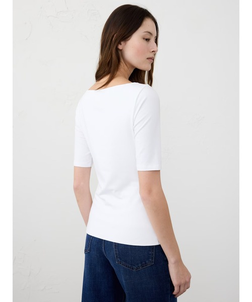 「BANANA REPUBLIC FACTORY STORE」 半袖カットソー X-SMALL ホワイト レディース