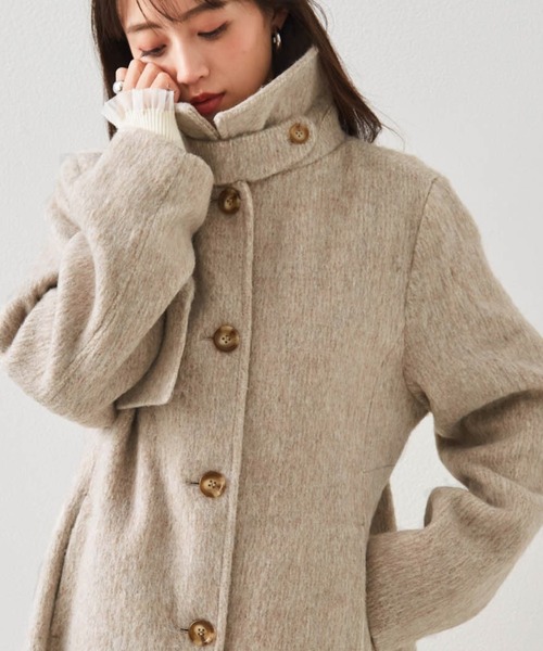 うさとの服　コート RANAN（ラナン） ステンカラーコート コート 2WAYステンカラーシャギー