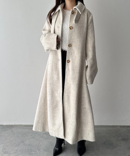 ayanan様　コート セール】2WAYステンカラーシャギーコート（ステンカラーコート