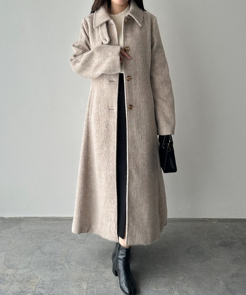 nonnative のベージュ色コート RANAN（ラナン） ステンカラーコート コート 2WAYステンカラーシャギー