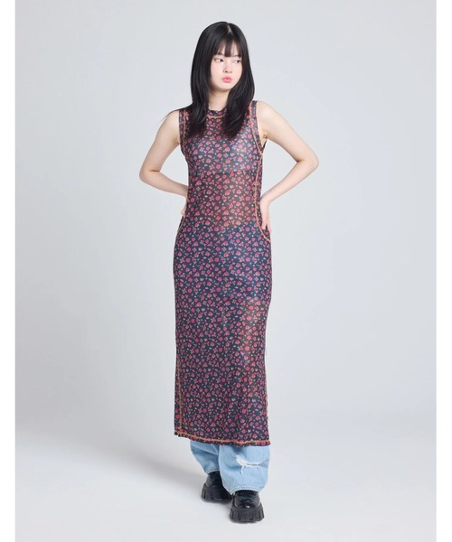 タンクトップ ノースリーブ littlesunnybite/リトルサニーバイト/rose tull long tank レディース