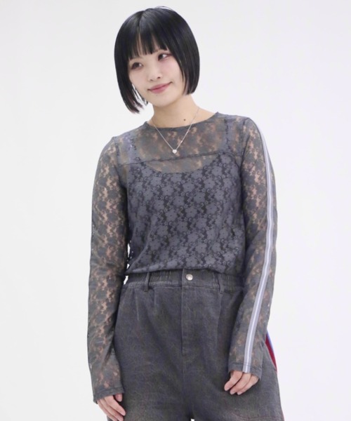 tシャツ neuron/ニュウロン/ラインシアートップス レディース メンズ