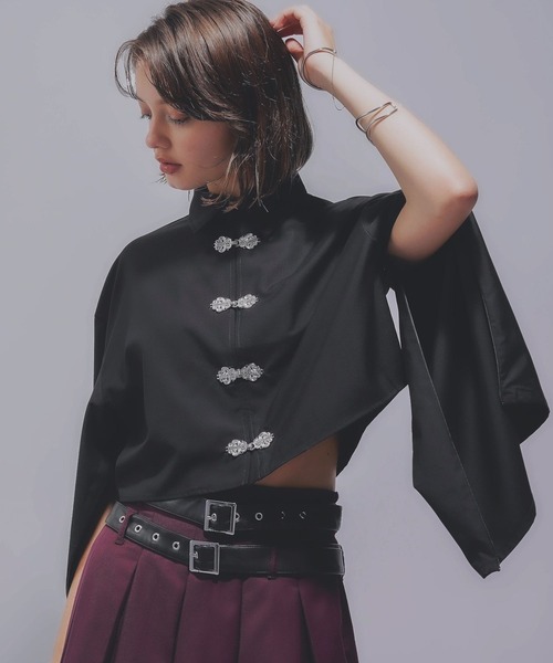 HARE（ハレ） ブラウス シャツ チャイナパーツシャツ(HARE) レディース