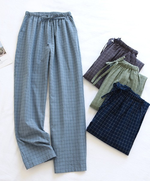 【関税込み】MAGNIBERG ブルー Dolce パジャマパンツ Dolce pants | Light blue dots jacquard Poplin | Magniberg