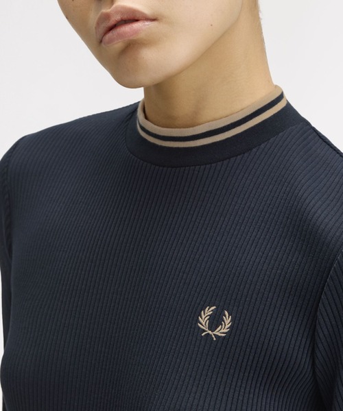 FRED PERRY（フレッドペリー） ワンピース Tipped Mock Neck Ribbed