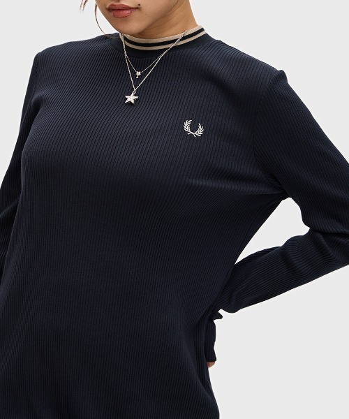 FRED PERRY（フレッドペリー） ワンピース Tipped Mock Neck Ribbed