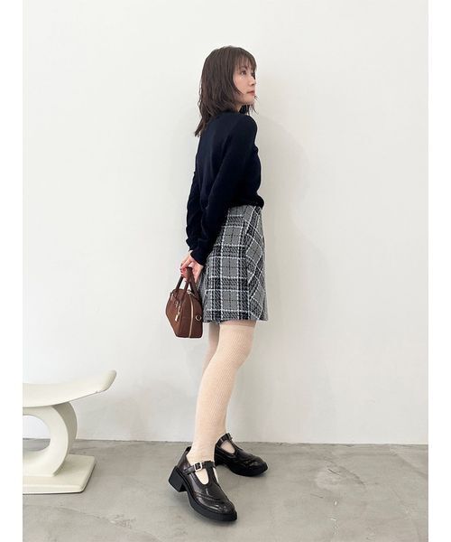 LILY BROWN ニット セーター ラメジャガードロゴニットトップス