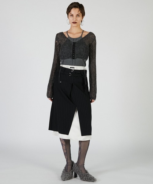 PRANK PROJECT スカート スーチングミディスカート / Suiting Midi