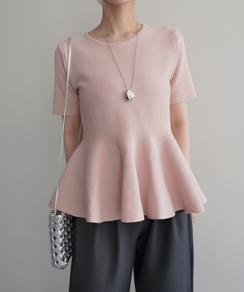 Rashik tシャツ 半袖 ペプラム半袖プルオーバー レディース : ZOZOTOWN