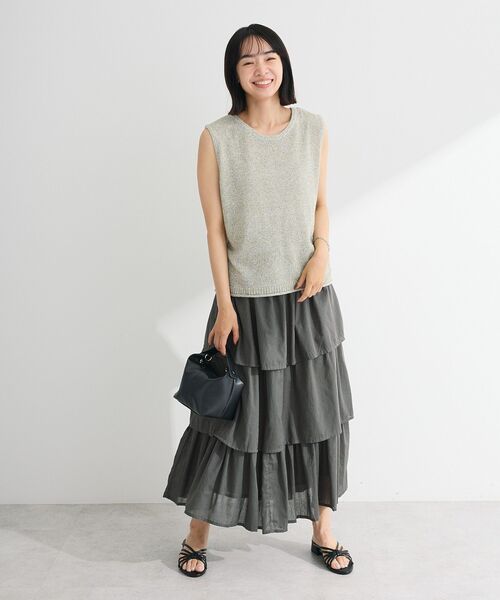 IENA別注　MARIHAインド綿 ティアードスカート 予約》MARIHA/マリハ 別注 草原の虹のスカート PRINT 3212268151