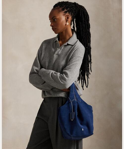 Ralph Lauren＊イタリア製スエード Polo Play ミディアムトート POLO RALPH LAUREN トートバッグ Polo Play スエード ミディアム