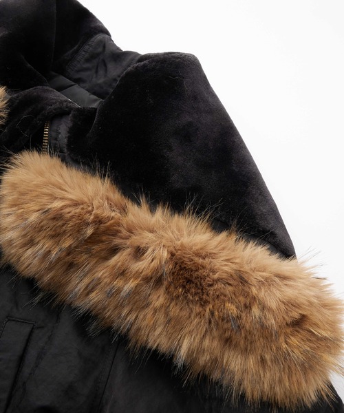 X-girl（エックスガール） ブルゾン ジャンバー FAUX FUR HOODED