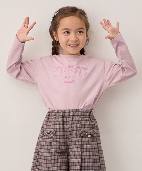 ANY（エニィ） tシャツ 「Good Price」 ANY刺繍 長袖Tシャツ キッズ