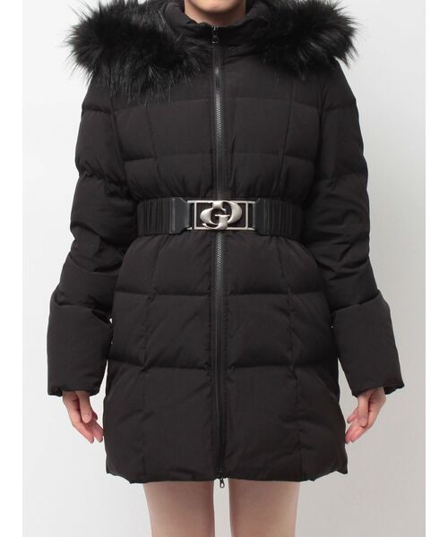 GYDA ダウンコート ダウンジャケット GDベルト付きロングダウンコート